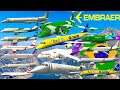 GTA V: Every Biggest Embraer Brasilian Airplanes Test Flight Gameplay
