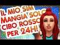 MANGIO SOLO CIBO ROSSO PER 24 ORE/EATING ONLY RED FOOD FOR 24 HOURS THE SIMS 4 ITA