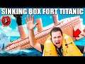 BOX FORT TITANIC SINKING! - 24 Hour Box Fort City Challenge Day 3