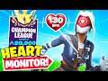 Playing Arena With A Heart Rate Monitor in Champions League! (Fortnite Battle Royale)