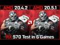 AMD Driver (20.4.2 vs 20.5.1) Test in 6 Games RX 570 in 2020