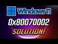 How to Fix Windows 11 Update Error 0x80070002 - [Tutorial]