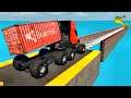 IN air Cylindrical Speed Bumps Crashes #1 - Beamng drive