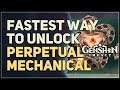 Fastest shortcut way to unlock Perpetual Mechanical Array Genshin Impact