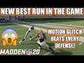 THE NEW BEST RUN PLAY IN MADDEN 20! THIS MOTION GLITCH BEATS EVERY DEFENSE! OFFENSE TIPS & TRICKS