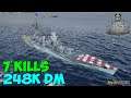 World of WarShips | Giulio Cesare | 7 KILLS | 248K Damage - Replay Gameplay 4K 60 fps