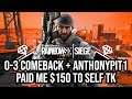 0-3 Comeback + AnthonyPit1 Paid Me $150 to Self TK | Kanal Full Game
