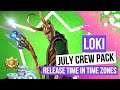 Loki Laufeyson Outfit July Fortnite Crew Pack Skin Fortnite Release Time In Time Zones