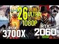 Ryzen 7 3700x + RTX 2060 SUPER in 26 games ultra settings 1080p benchmarks!