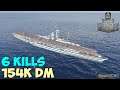 World of WarShips | August von Parseval | 6 KILLS | 154K Damage - Replay Gameplay 1080p 60 fps