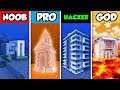 NOOB vs PRO vs HACKER vs GOD : WATER HOUSE VS LAVA HOUSE in Minecraft! (Animation)