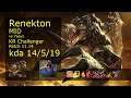 Renekton Mid vs Yasuo - KR Challenger 14/5/19 Patch 11.14 Gameplay // [롤] 레넥톤 vs 야스오 미드