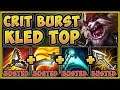 WTF RIOT! CRIT KLED BUILD WITH NEW BUFF MAKES HIM 100% OP! KLED TOP GAMEPLAY! - League of Legends