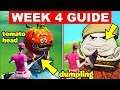 Fortnite ALL Season 9 Week 4 Challenges Guide! Dance Inside Holographic Tomato, Dur Burger, Dumpling
