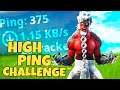 Fortnite HIGH PING CHALLENGE ! - ( Going For The Victory Royale )