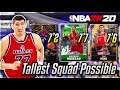 I used the TALLEST SQUAD possible in nba 2k20 myteam....