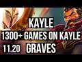 KAYLE vs GRAVES (TOP) | 1300+ games, 1.2M mastery, 8/4/12 | EUW Diamond | v11.20