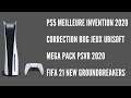 PS5 élue meilleure invention 2020, Mega pack PSVR pour noël, Fifa 21 nouveaux groundbreakers..