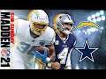 Chargers vs Cowboys - Madden Simulation NFL 2021| Director Live