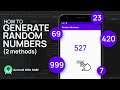 Random Number Generator Android Studio (2 methods) JAVA | LATEST VERSION 4.0 | 2021 |