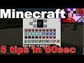 5 Minecraft Tips in under a minute |  #shorts