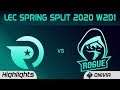 OG vs RGE Highlights LEC Spring 2020 W2D1 Origen vs Rogue LEC Highlights 2020 by Onivia