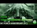Sky Force Anniversary - Nivel 5 destruyendo todas las torretas y rescatando a todos los humanos
