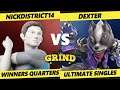 The Grind 143 Winners Quarters - NickDistrict14 (Wii Fit Trainer) Vs. Dexter (Wolf) Smash Ultimate