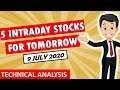 Best Intraday Trading Stocks For Tomorrow | 09 July 2020 | Technical View