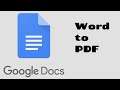 How to Convert Word to PDF in Google Docs iOS
