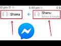 (Active Status Problem) Person Not Hide Last Seen But Last Seen Not Show Problem Solve in Messenger