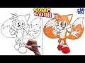 How to Draw Tails from Sonic the Hedgehog || Easy Step by Step