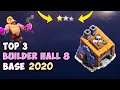 TOP 3 BH8 BASE LINK 2020! New Builder Hall 8 Base Defense Against BH9 (Anti 2 Star) | Clash of Clans