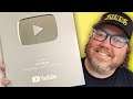 My 100,000 Subscriber Silver Play Button + my kids got one, too!