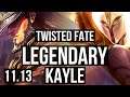 TWISTED FATE vs KAYLE (MID) | 10/0/5, Legendary, 600+ games | NA Diamond | v11.13