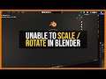 CANNOT ROTATE OR SCALE IN OBJECT MODE FIXED! - Blender Tutorial