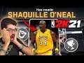 ¡He CREADO a SHAQUILLE O'NEAL en NBA 2K21! *DEMIGOD* 61 INSIGNIAS
