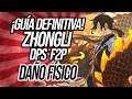 💥GUÍA ZHONGLI DPS F2P (DAÑO FÍSICO) ¡Análisis Completo! | Genshin Impact en Español