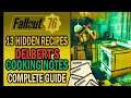 Fallout 76 - How to Get Delbert's Cooking Notes? | 13 Hidden Recipes | Complete Guide