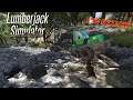 Lumberjack Simulator Ep 7     There is a stream that runs along the road now    and I get stuck, rea
