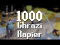 OSRS - 1000 Ghrazi Rapier Hits Analysis