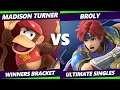 S@X 384 Online Winners Bracket - Madison Turner (Diddy Kong) Vs. Broly (Roy, Wolf) Smash Ultimate