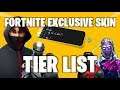 FORTNITE PROMOTIONAL/EXCLUSIVE SKIN TIER LIST
