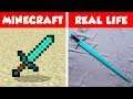 MINECRAFT DIAMOND SWORD IN REAL LIFE! Minecraft vs Real Life animation CHALLENGE