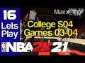 16 | NBA 2K21 | College Senior Year S04 G03-04 | CAMPAIGN | FULL GAME