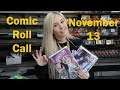 Comic Roll Call - November 13 - New Comics