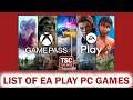Complete List of EA Play Games on Xbox Game Pass PC