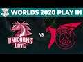 Unicorns Of Love vs PSG Talon - Worlds 2020 Play In Day 3 Tiebreaker - UOL vs PSG.T