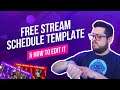 FREE Stream Schedule Template & How To Edit It!