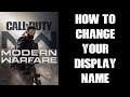 How To Change Your Display Account Name COD WARZONE Modern Warfare 2019 Xbox One PS4 Guide Tutorial
